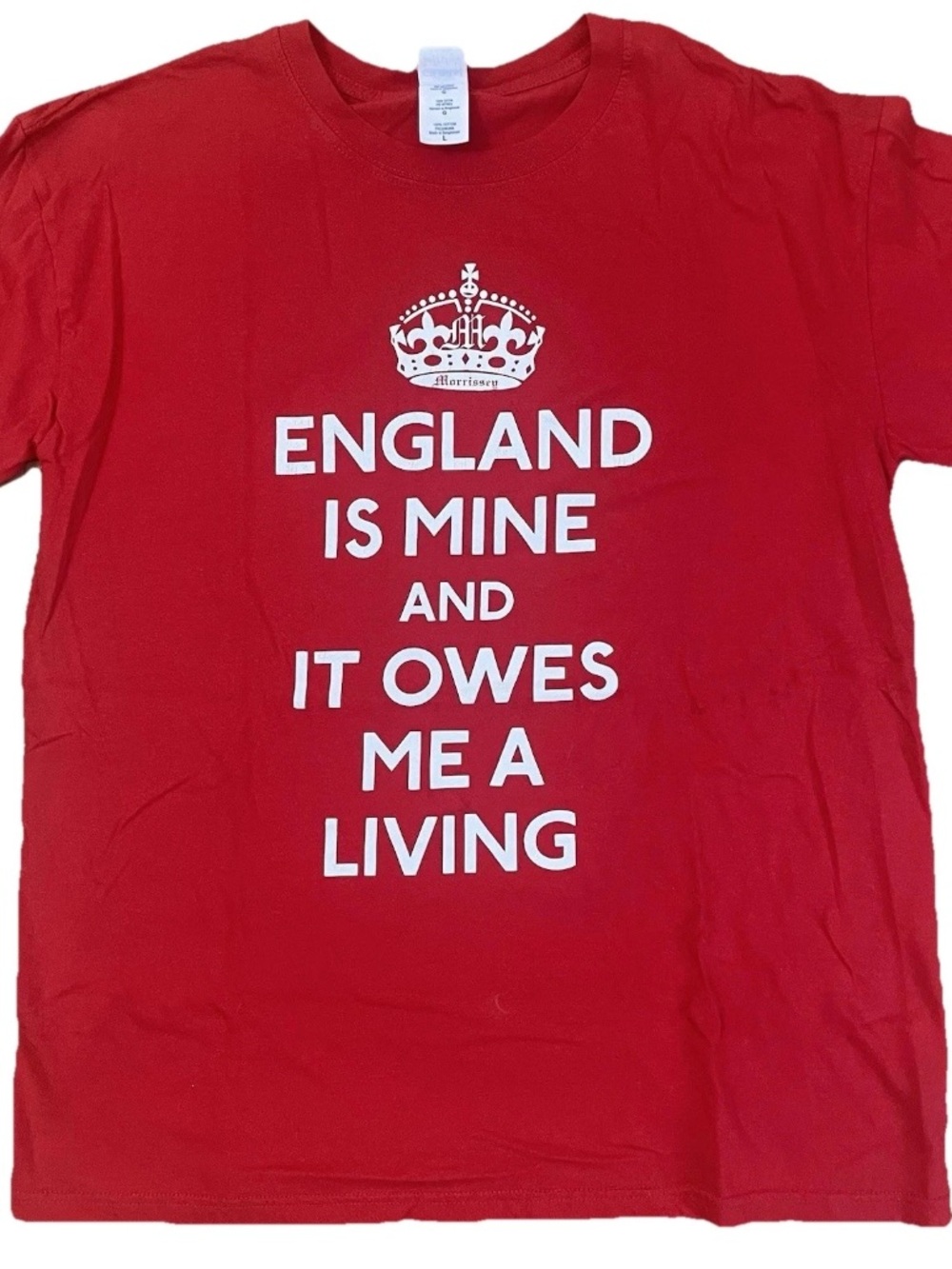 Morrissey Tour T-Shirt Red 2012 England Is Mine Band Music LG Smiths Emo Indie